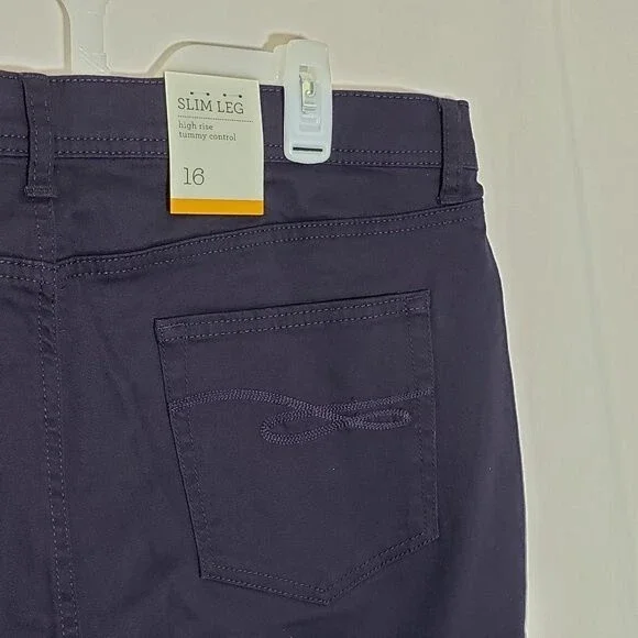 Style & Co Dark Grape Slim Leg High Rise Tummy Control (AN) - Picture 10 of 11